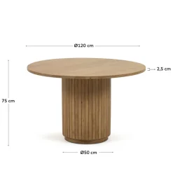 Runder Säulentisch im Skandi Design - Ilvenda