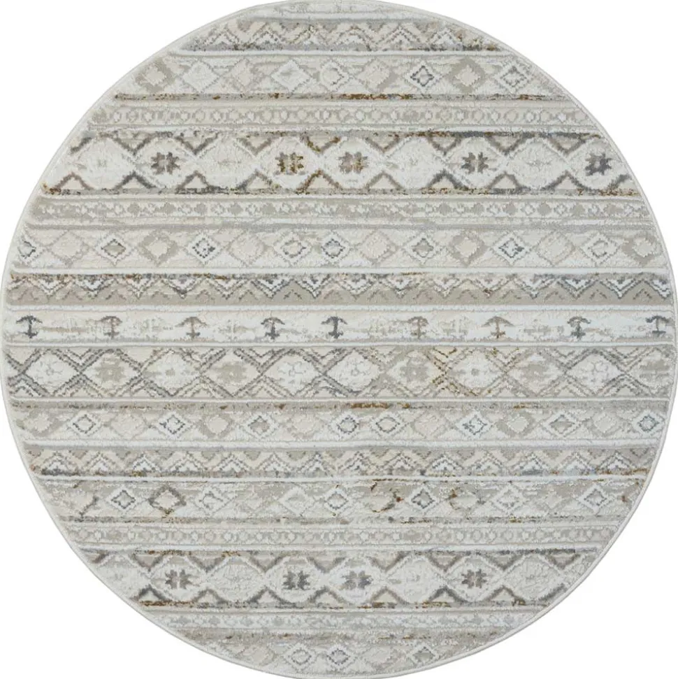 Runder Teppich im Ethno Design - Accaro