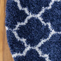 Runder Teppich mit hohem Flor 150 cm - Cranita