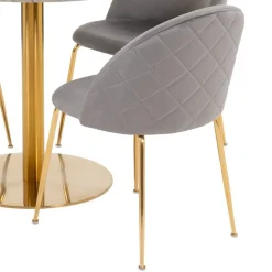 Runder Tisch & vier Stühle Set - Zimarena (fünfteilig)