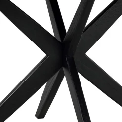 Runder Tisch in Schwarz mit Schweizer Kante - Puerto