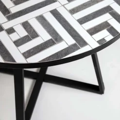 Runder Tisch mit Keramik Mosaik - Aurelias