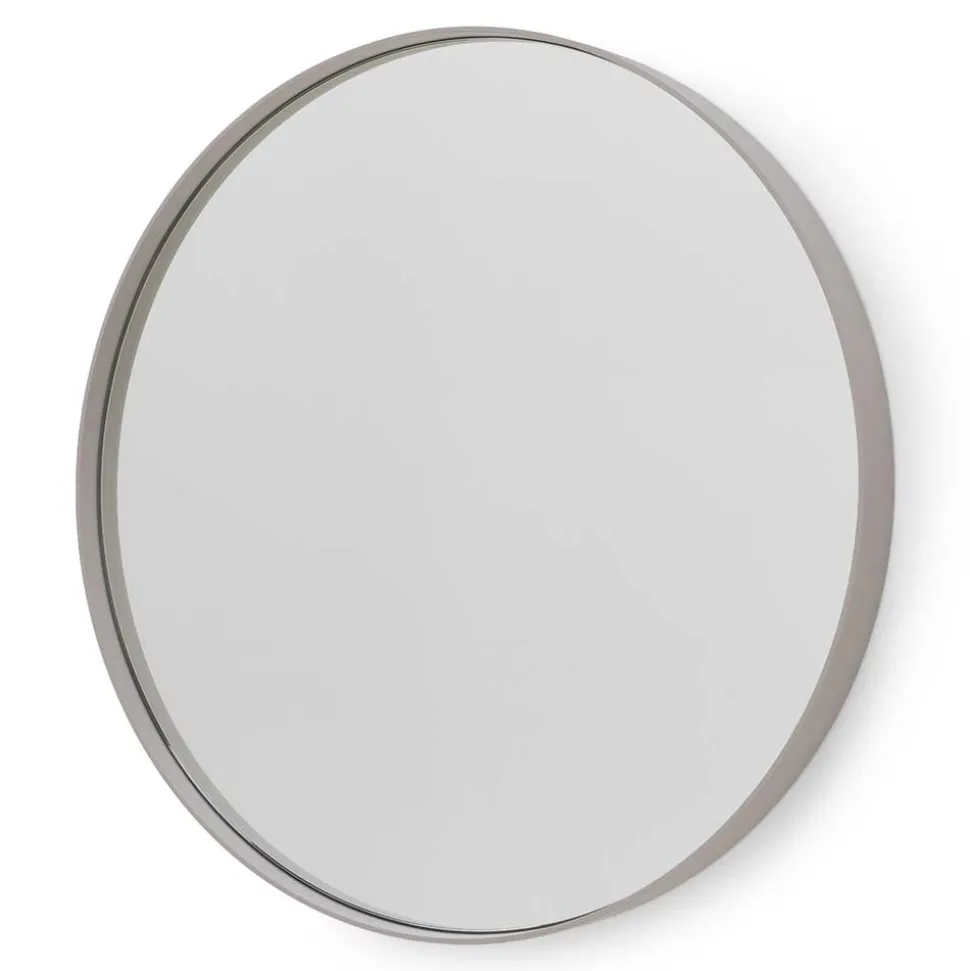 Runder Wandspiegel in Taupe - Andrac