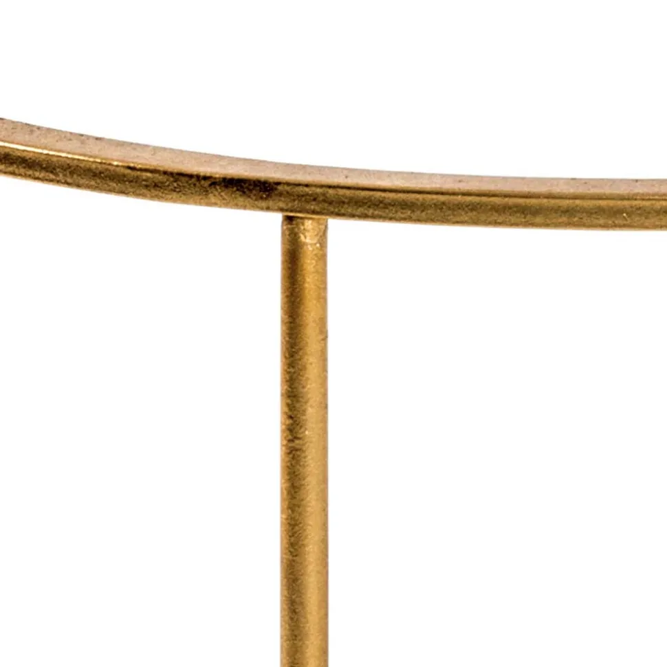 Runder Wohnzimmer Tisch mit Glas & Spiegelglas - Alisa