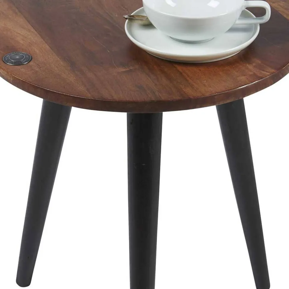 Runder Wohnzimmertisch mit 3-Fußgestell - Devanico