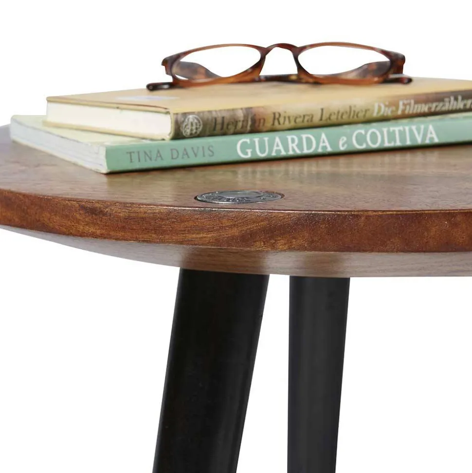 Runder Wohnzimmertisch mit 3-Fußgestell - Devanico