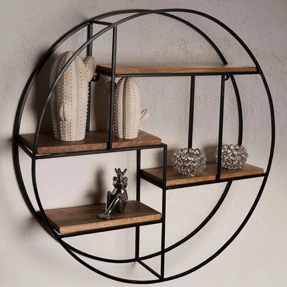 Rundes Hängeregal im Industrial Style - Lusa