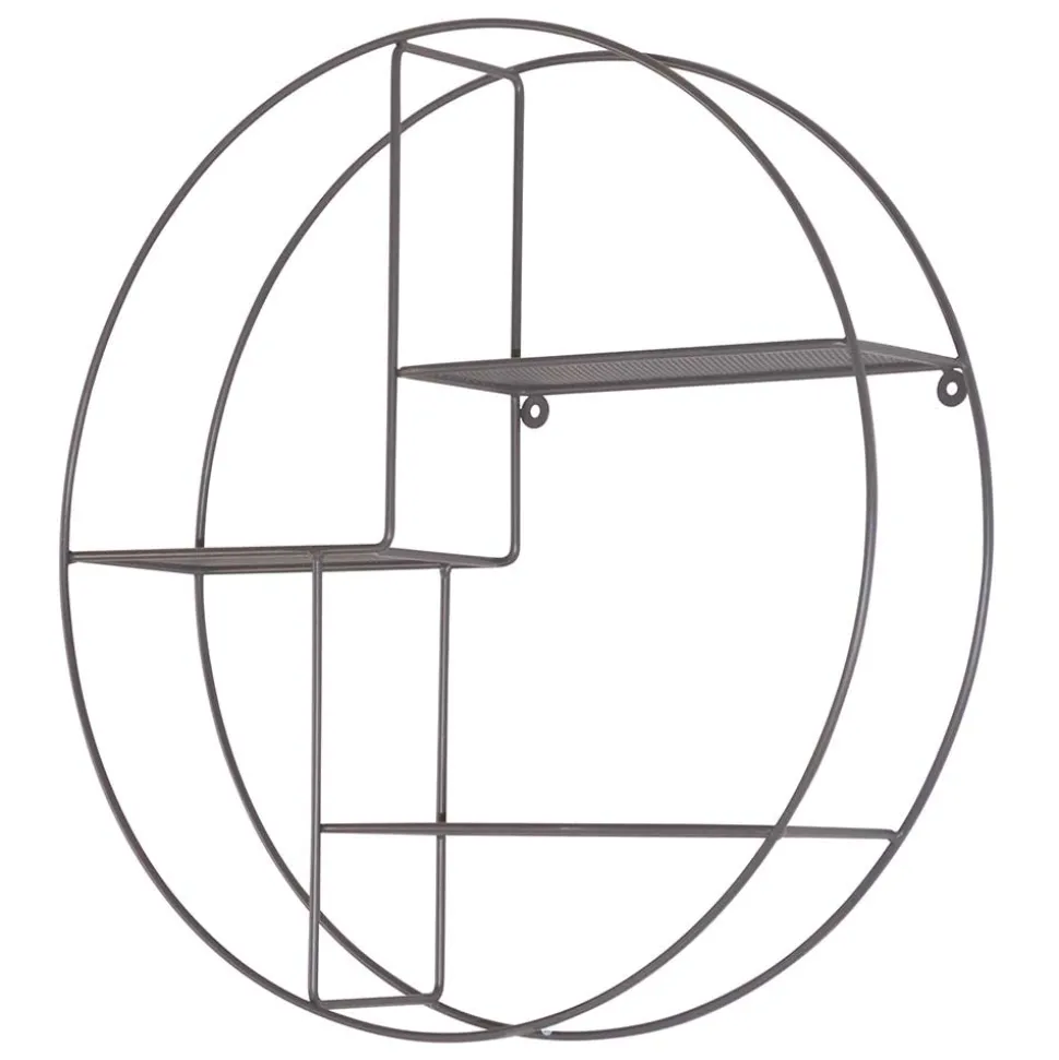 Rundes Hängeregal in Grau - Vacances