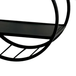 Rundes Wandregal aus schwarzem Metall - Zlotka