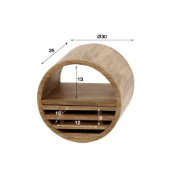 Rundes Wandregal mit Schublade - Detroit