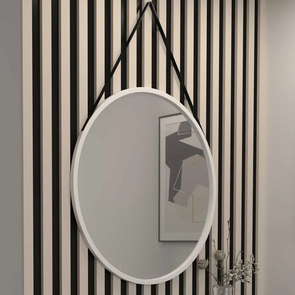 Rundspiegel mit Rahmen aus Metall - Hide