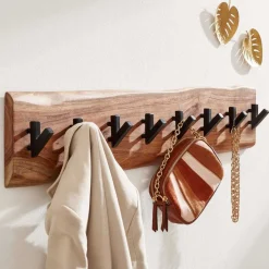 Rustikale Hakenleiste mit Baumkante Akazie - Fulias