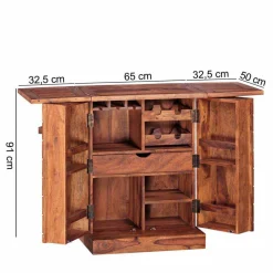 Rustikale Hausbar Carmos in Schrank Form
