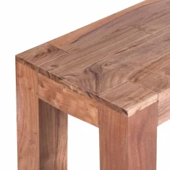 Rustikale Holzbank Vislan aus Akazie naturbelassen