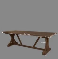 Rustikaler Gartentisch aus Teak Massivholz - Acess