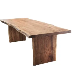 Rustikaler Holztisch mit Baumkante Platte - Contrada
