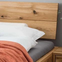 Rustikales Bett Set mit Nachttischen - Yunves (dreiteilig)