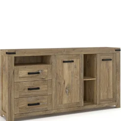 Rustikal-modernes Sideboard in Eiche Dunkel - Ginetta