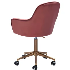 Samt Bürostuhl in Rosa - Aramov