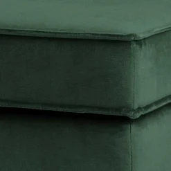 Samt Polsterhocker in Grün - Distroit