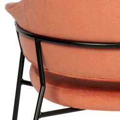 Samt Retrosessel in Apricot - Roryn