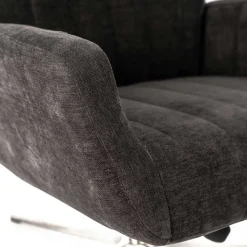 Samt Retrosessel mit Fußhocker - Gilianoa (zweiteilig)