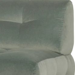 Samt Sessel ohne Armlehnen in Graugrün - Norwich