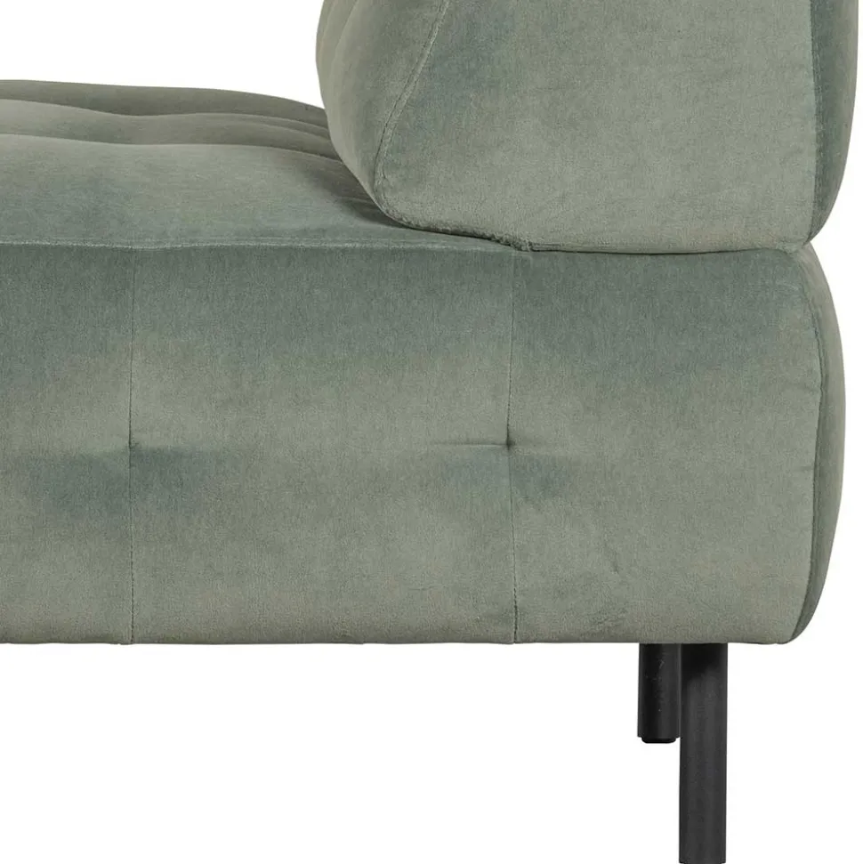 Samt Sessel ohne Armlehnen in Graugrün - Norwich
