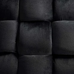Samt Sitzbank in Schwarz Flechtdesign - Addara