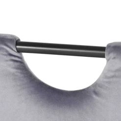 Samt Stühle mit Quersteppung in Grau - Pysio (Set)