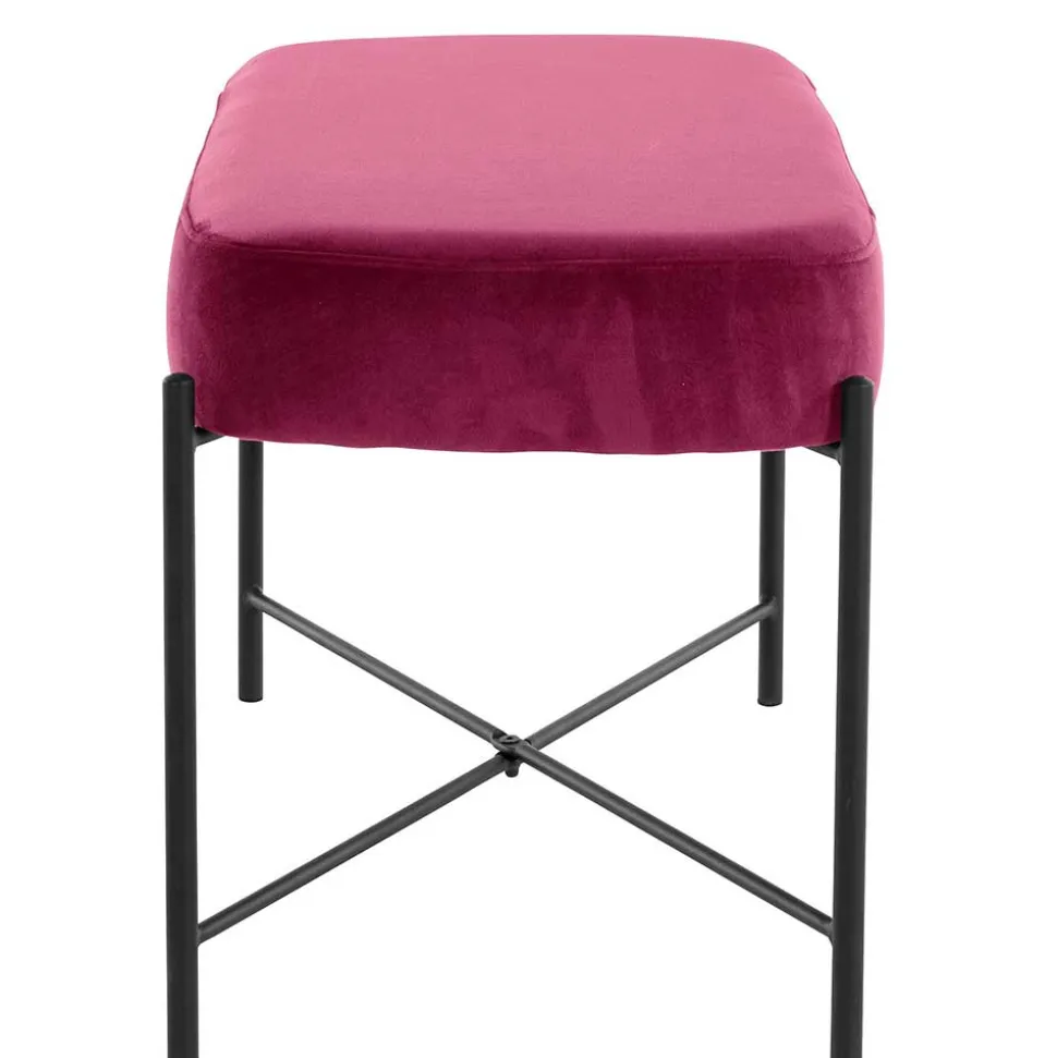 Samtbank in Pink mit Metallgestell - Infernya
