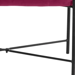 Samtbank in Pink mit Metallgestell - Infernya