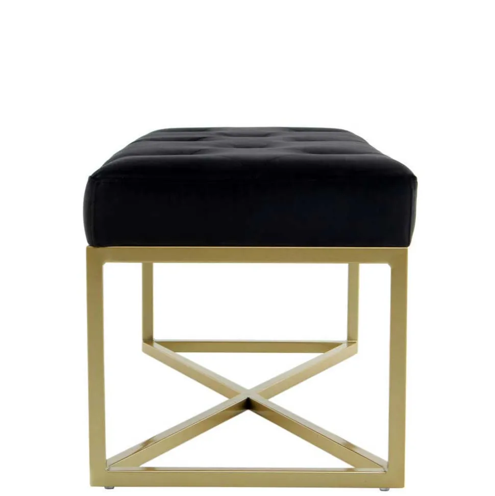 Samtbank in Schwarz mit Gold - Carantec