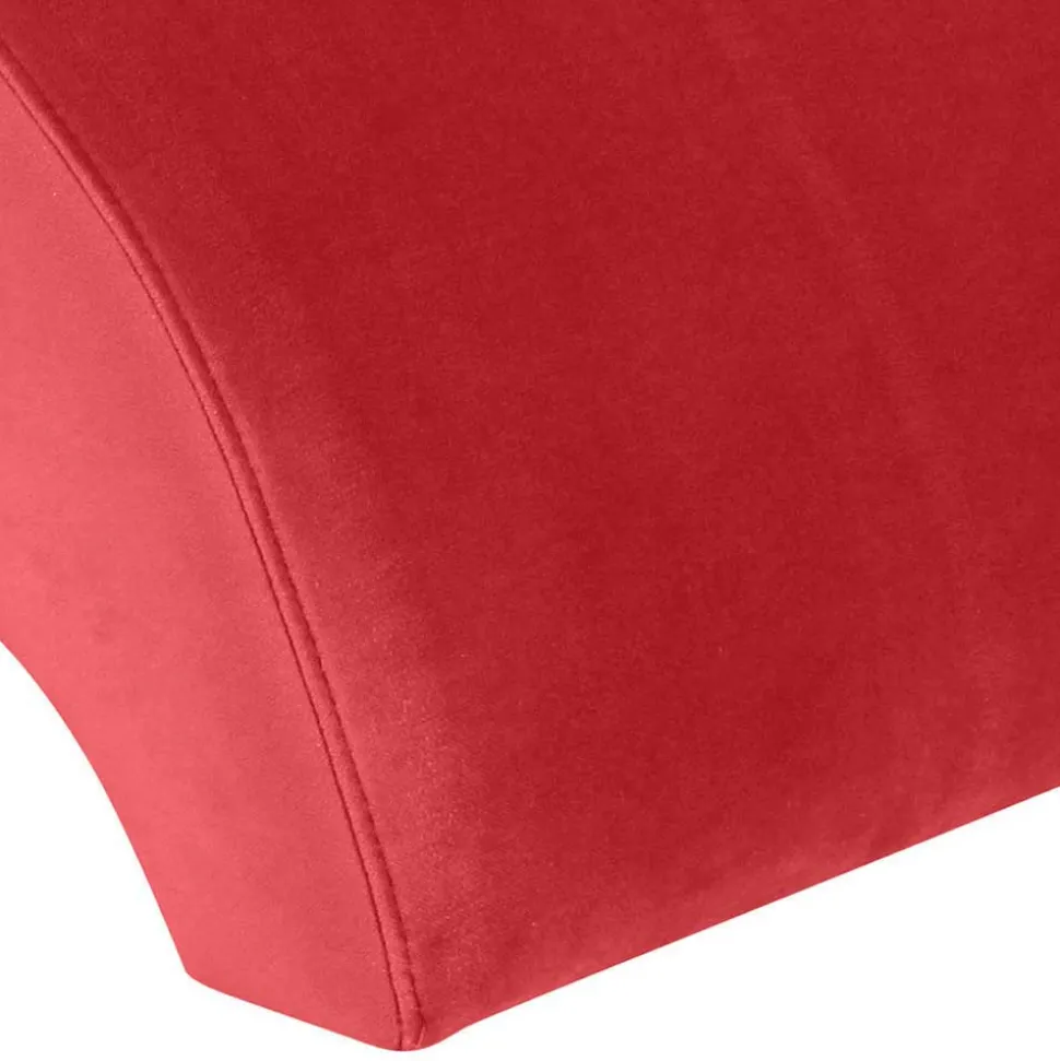 Samtvelours Lesesessel in Rot - Haniata