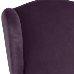 Samtvelours Ohrensessel in Dunkellila - Aglaia