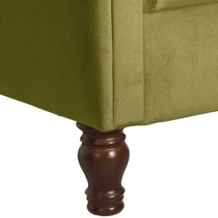 Samtvelours Ohrensessel im Chesterfield Look - Erulina