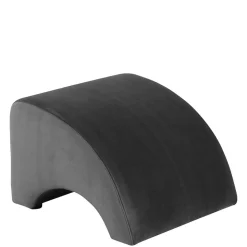 Samtvelours Polsterhocker in Anthrazit - Izmael