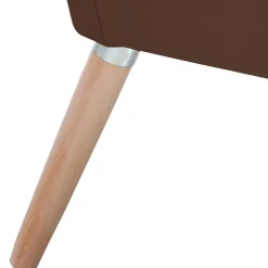 Samtvelours Wohnzimmersessel in Braun - Botein