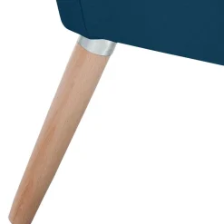 Samtvelours-Sessel in Petrol Blau - Bakra