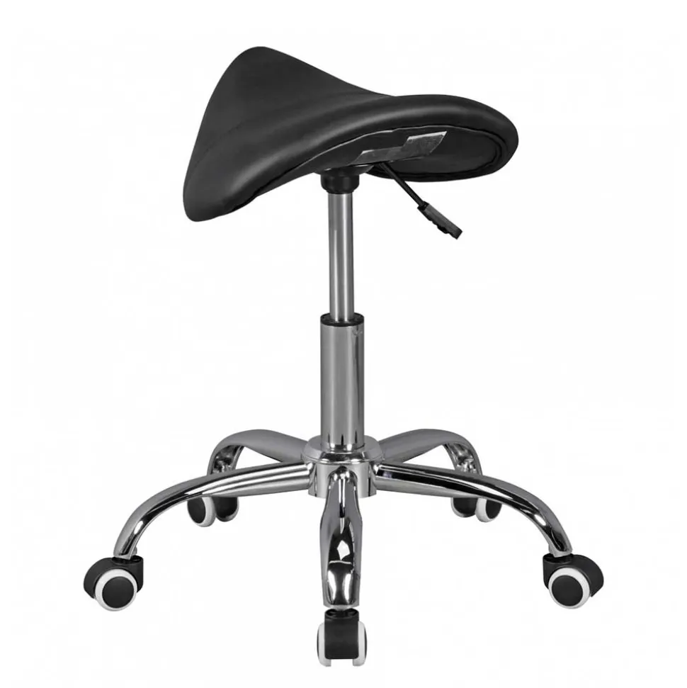 Sattelhocker in Schwarz Kunstleder - Baonga