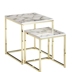 2-Satz Couchtisch in Marmor Optik - Vilanda (zweiteilig)