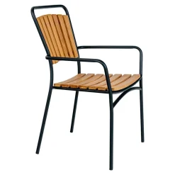 Scandi Chic Gartenstühle aus Teak Holz - Farmer (4er Set)