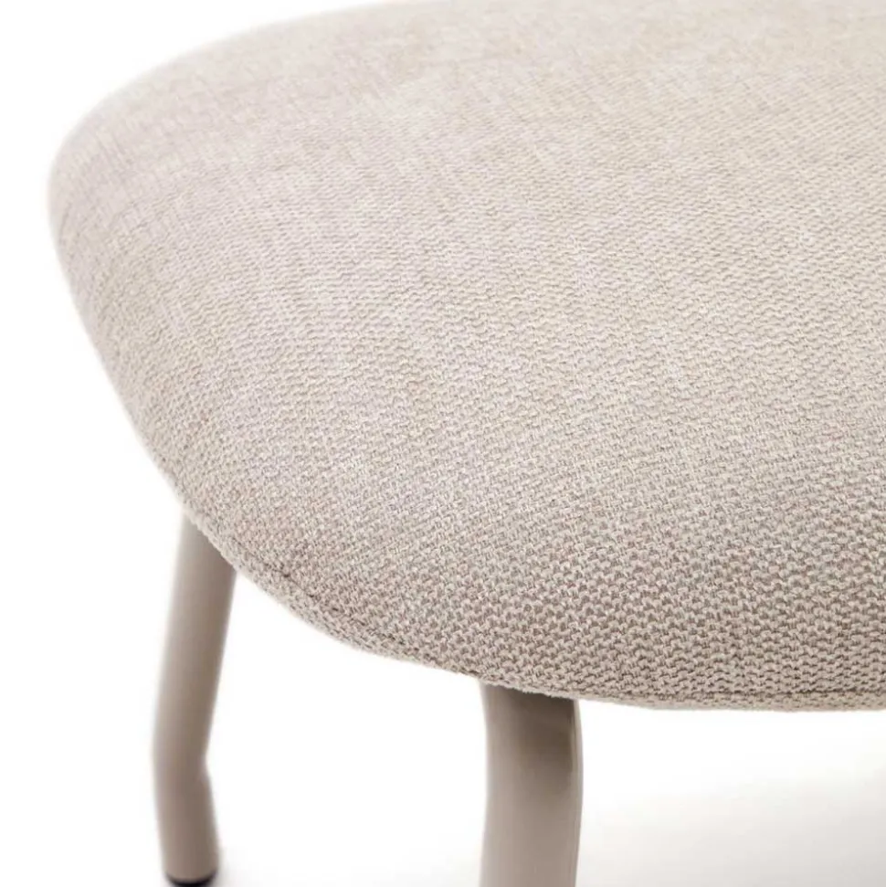 Scandi Chic Hocker in Beige und Weiß - Bondo