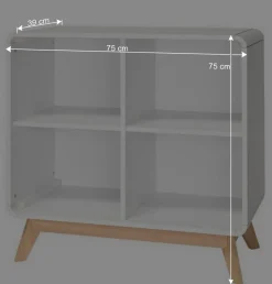 Scandi Chic Regal in Weiß mit Eiche - Kolreva