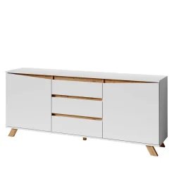 Scandi Chic Sideboard in Weiß - Cady