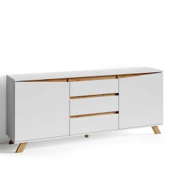 Scandi Chic Sideboard in Weiß - Cady