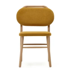 Scandi Chic Stühle in Gelb Chenille - Quinn (2er Set)