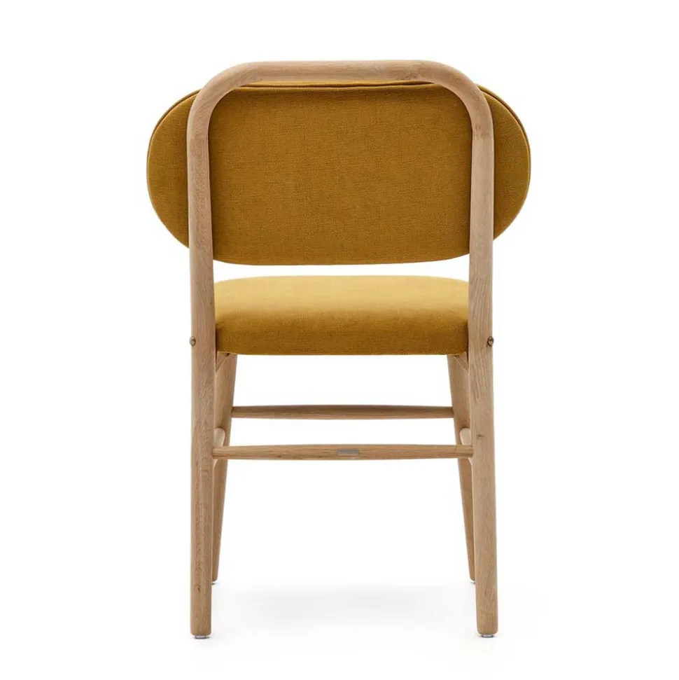 Scandi Chic Stühle in Gelb Chenille - Quinn (2er Set)