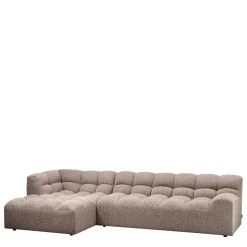 Scandi Ecksofa in Hellbraun meliert - Niklai