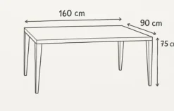 Scandi Esstisch aus Sungkai Holz - Cinisella